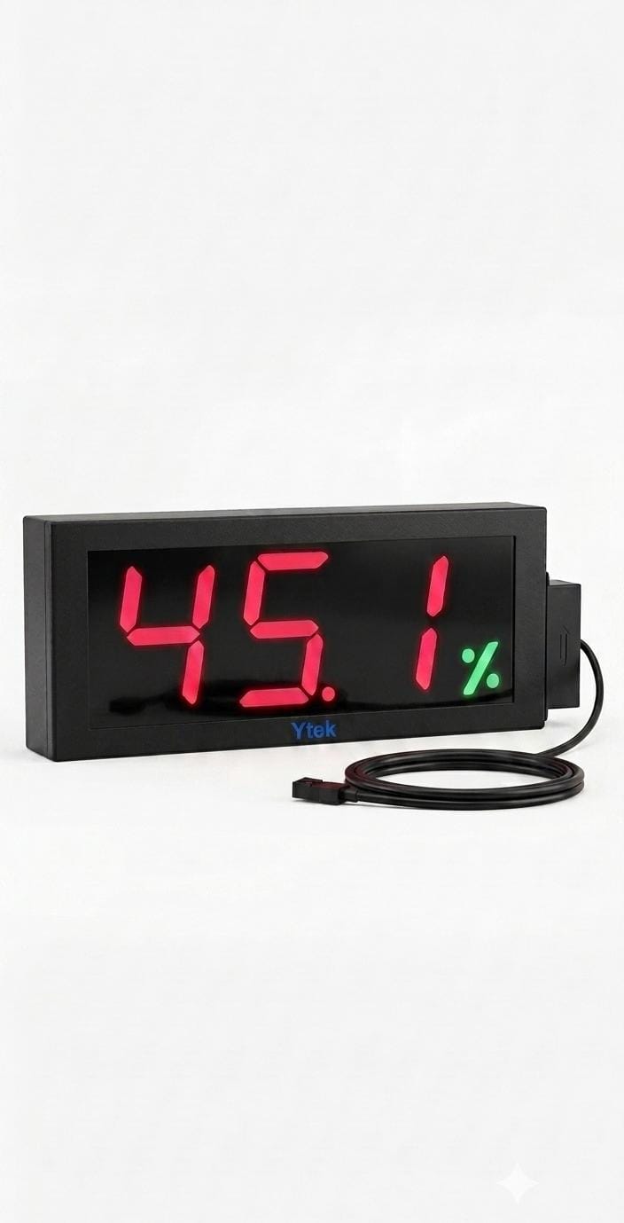 TempView — display de umidade com sensor externo