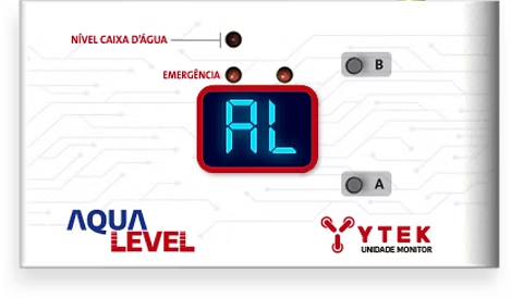 AQUALEVEL Unidade Monitor - Painel de controle com indicadores