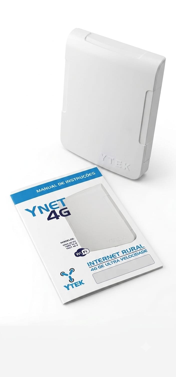 YNET 4G com manual de instruções - Internet Rural 4G